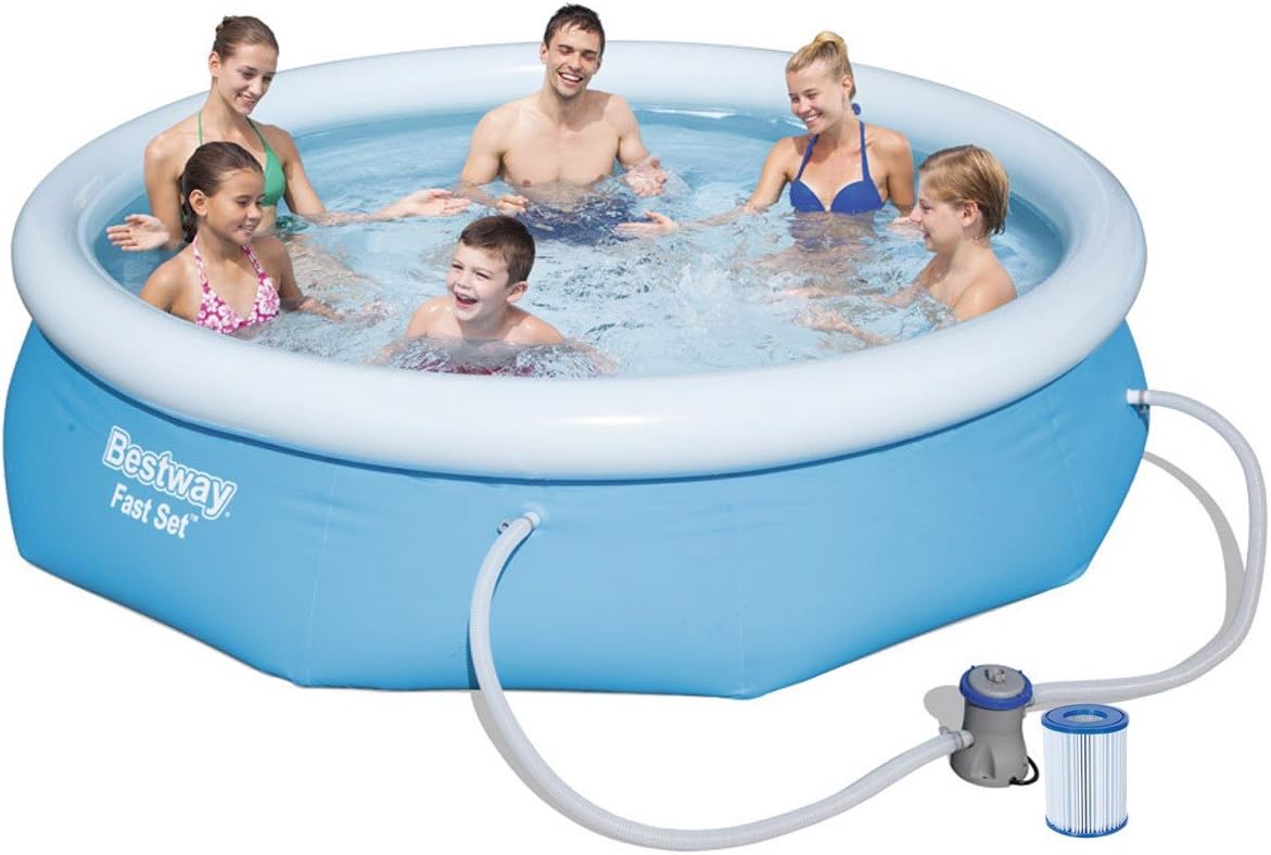 Bestway Fast Set Pool 305 x 76 cm mit Filterpumpe – Set-Ansicht auf weißem Hintergrund