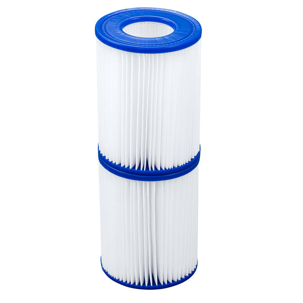 Bestway Flowclear Filterkartusche Gr. II Doppelpack 58094 – Produktansicht auf weißem Hintergrund