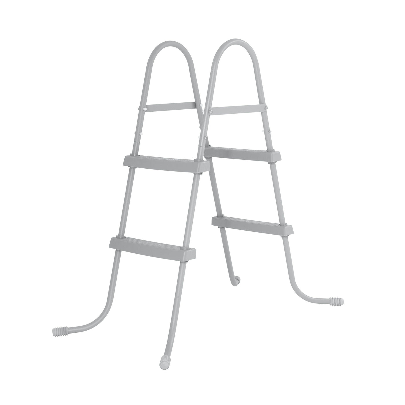 Bestway Flowclear Poolleiter 84 cm – Freisteller auf Weiß, graue 2-stufige Sicherheitsleiter