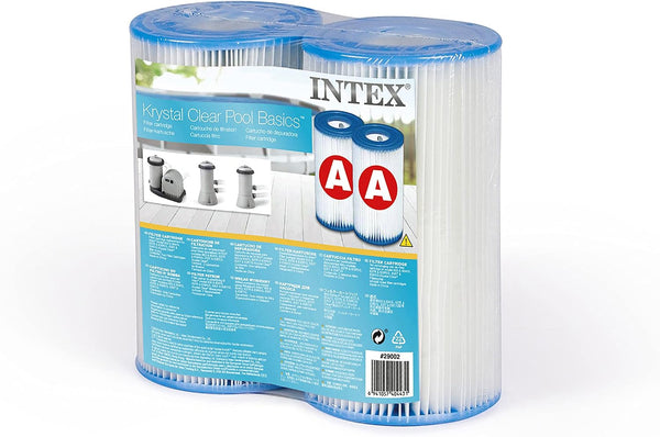 Intex Filterkartusche Typ A Doppelpack 29002 – Originalverpackung Vorderansicht